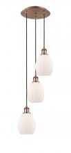 Innovations Lighting 113B-3P-AC-G81 - Eaton - 3 Light - 12 inch - Antique Copper - Cord Hung - Multi Pendant