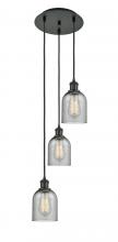 Innovations Lighting 113B-3P-BK-G257 - Caledonia - 3 Light - 12 inch - Matte Black - Cord Hung - Multi Pendant