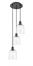 Innovations Lighting 113B-3P-BK-G558-6CL - Bella - 3 Light - 12 inch - Matte Black - Cord hung - Multi Pendant