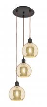 Innovations Lighting 113B-3P-OB-G128-8 - Athens - 3 Light - 15 inch - Oil Rubbed Bronze - Cord Hung - Multi Pendant