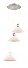 Innovations Lighting 113B-3P-PN-G131 - Orwell - 3 Light - 15 inch - Polished Nickel - Cord Hung - Multi Pendant