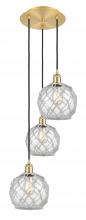 Innovations Lighting 113B-3P-SG-G122-8RW - Farmhouse Rope - 3 Light - 15 inch - Satin Gold - Cord Hung - Multi Pendant