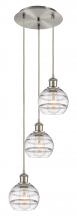 Innovations Lighting 113B-3P-SN-G556-6CL - Rochester - 3 Light - 12 inch - Brushed Satin Nickel - Cord hung - Multi Pendant