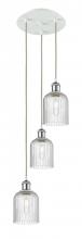 Innovations Lighting 113B-3P-WPC-G559-5SDY - Bridal Veil - 3 Light - 12 inch - White Polished Chrome - Cord Hung - Multi Pendant