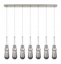 Innovations Lighting 127-452-1P-SN-G452-4SM - Milan - 7 Light - 48 inch - Brushed Satin Nickel - Linear Pendant