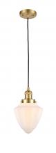 Innovations Lighting 201C-SG-G661-7 - Bullet - 1 Light - 7 inch - Satin Gold - Cord hung - Mini Pendant