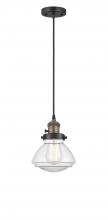 Innovations Lighting 201CSW-BAB-G322 - Olean - 1 Light - 7 inch - Black Antique Brass - Cord hung - Mini Pendant