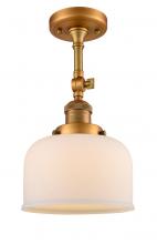 Innovations Lighting 201F-BB-G71 - Bell - 1 Light - 8 inch - Brushed Brass - Semi-Flush Mount