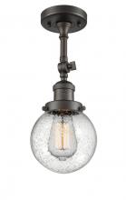Innovations Lighting 201F-OB-G204-6 - Beacon - 1 Light - 6 inch - Oil Rubbed Bronze - Adjustable Semi-Flush Mount
