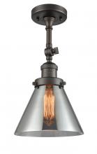 Innovations Lighting 201F-OB-G43 - Cone - 1 Light - 8 inch - Oil Rubbed Bronze - Semi-Flush Mount