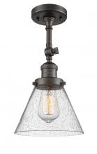 Innovations Lighting 201F-OB-G44-LED - Cone - 1 Light - 8 inch - Oil Rubbed Bronze - Adjustable Semi-Flush Mount