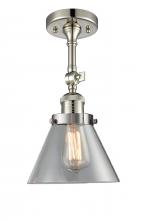 Innovations Lighting 201F-PN-G42-LED - Cone - 1 Light - 8 inch - Polished Nickel - Adjustable Semi-Flush Mount