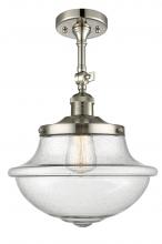 Innovations Lighting 201F-PN-G544 - Oxford - 1 Light - 12 inch - Polished Nickel - Semi-Flush Mount