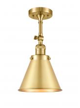 Innovations Lighting 201F-SG-M13-SG - Appalachian - 1 Light - 8 inch - Satin Gold - Semi-Flush Mount