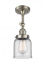 Innovations Lighting 201F-SN-G52-LED - Bell - 1 Light - 5 inch - Brushed Satin Nickel - Adjustable Semi-Flush Mount