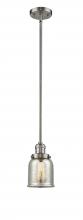 Innovations Lighting 201S-SN-G58 - Bell - 1 Light - 5 inch - Brushed Satin Nickel - Stem Hung - Mini Pendant