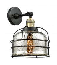 Innovations Lighting 203-BAB-G78-CE - Bell Cage - 1 Light - 9 inch - Black Antique Brass - Sconce