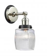 Innovations Lighting 203PN-BPBK-HRBK-G302 - Colton - 1 Light - 6 inch - Polished Nickel - Sconce