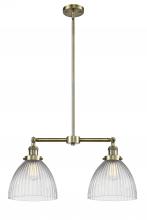 Innovations Lighting 209-AB-G222 - Seneca Falls - 2 Light - 21 inch - Antique Brass - Stem Hung - Island Light