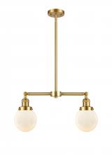 Innovations Lighting 209-SG-G201-6 - Beacon - 2 Light - 23 inch - Satin Gold - Stem Hung - Island Light