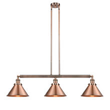 Innovations Lighting 213-AC-M10-AC - Briarcliff - 3 Light - 43 inch - Antique Copper - Stem Hung - Island Light