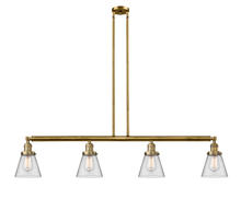 Innovations Lighting 214-BB-G62 - Cone - 4 Light - 51 inch - Brushed Brass - Stem Hung - Adjustable Island Light