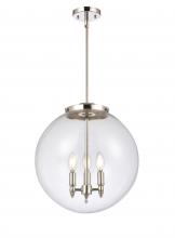 Innovations Lighting 221-3S-PN-G202-16 - Beacon - 3 Light - 16 inch - Polished Nickel - Cord hung - Pendant