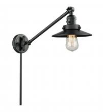 Innovations Lighting 237-BK-M6-BK - Railroad - 1 Light - 8 inch - Matte Black - Swing Arm