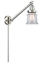 Innovations Lighting 237-SN-G182S-LED - Canton - 1 Light - 8 inch - Brushed Satin Nickel -Adjustable Swing Arm