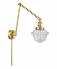 Innovations Lighting 238-SG-G534 - Oxford - 1 Light - 8 inch - Satin Gold - Swing Arm