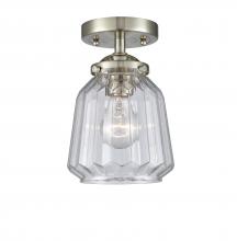 Innovations Lighting 284-1C-SN-G142 - Chatham - 1 Light - 7 inch - Brushed Satin Nickel - Semi-Flush Mount