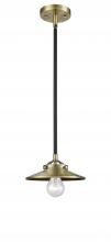 Innovations Lighting 284-1S-BAB-M4-AB - Railroad - 1 Light - 8 inch - Black Antique Brass - Cord hung - Mini Pendant