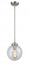 Innovations Lighting 284-1S-SN-G202-8 - Beacon - 1 Light - 8 inch - Brushed Satin Nickel - Cord hung - Mini Pendant