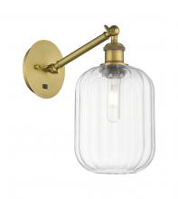 Innovations Lighting 317-1W-BB-G460-7CL - Preston Cylinder - 1 Light - 7 inch - Brushed Brass - Sconce