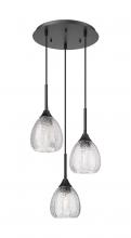 Innovations Lighting 323-3P-BK-G323-6CL - Berkshire - 3 Light - 13 inch - Matte Black - Cord Hung - Multi Pendant