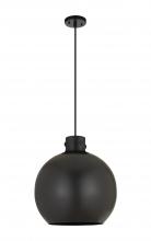 Innovations Lighting 410-1PL-BK-M410-16BK - Newton Sphere - 1 Light - 16 inch - Matte Black - Cord hung - Pendant