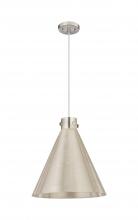 Innovations Lighting 410-1PL-SN-M411-18SN - Newton Cone - 1 Light - 18 inch - Satin Nickel - Cord hung - Pendant