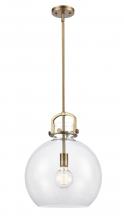 Innovations Lighting 410-1SL-BB-G410-14CL - Newton Sphere - 1 Light - 14 inch - Brushed Brass - Pendant