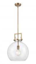 Innovations Lighting 411-1SL-BB-G410-14CL - Newton Sphere - 1 Light - 14 inch - Brushed Brass - Pendant