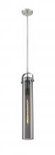 Innovations Lighting 413-1SS-SN-G413-1S-4SM - Pilaster - 1 Light - 4 inch Glass - Satin Nickel - Pendant