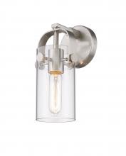 Innovations Lighting 423-1W-SN-4CL - Pilaster - 1 Light - 7 inch long Glass - Brushed Satin Nickel - Sconce