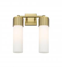 Innovations Lighting 428-2W-BB-G428-12WH - Bolivar - 2 Light - 14 inch - Brushed Brass - Bath Vanity Light