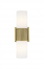 Innovations Lighting 428-2WL-BB-G428-7WH - Bolivar - 2 Light - 5 inch - Brushed Brass - Bath Vanity Light