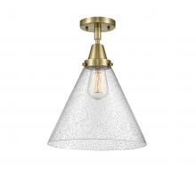 Innovations Lighting 447-1C-AB-G44-L - Cone - 1 Light - 12 inch - Antique Brass - Flush Mount