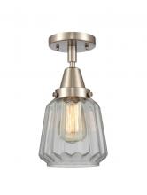 Innovations Lighting 447-1C-SN-G142 - Chatham - 1 Light - 7 inch - Brushed Satin Nickel - Flush Mount