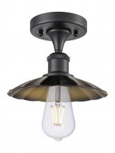 Innovations Lighting 516-1C-BK-M17-BK - Scallop - 1 Light - 8 inch - Matte Black - Semi-Flush Mount