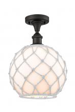 Innovations Lighting 516-1C-OB-G121-10RW - Farmhouse Rope - 1 Light - 10 inch - Oil Rubbed Bronze - Semi-Flush Mount