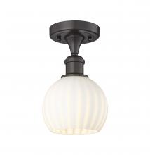 Innovations Lighting 516-1C-OB-G1217-6WV - White Venetian - 1 Light - 6 inch - Oil Rubbed Bronze - Semi-Flush Mount