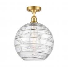 Innovations Lighting 516-1C-SG-G1213-12-LED - Athens Deco Swirl - 1 Light - 12 inch - Satin Gold - Semi-Flush Mount