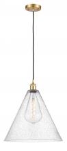 Innovations Lighting 516-1P-SG-GBC-164 - Berkshire - 1 Light - 16 inch - Satin Gold - Cord hung - Pendant